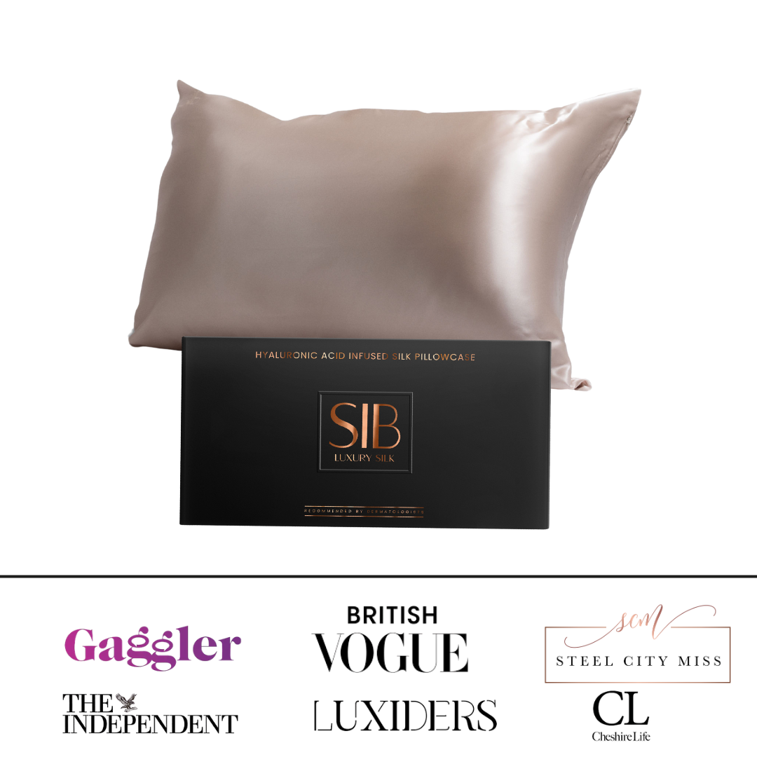 SIB® Hyaluronic acid infused silk pillowcase
